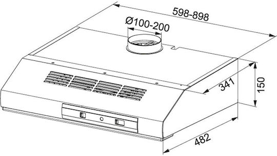 Franke FTT 6322 XS Freestanding Vent Hood 60cm Inox