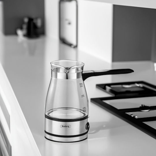 Rosberg Ηλεκτρικό Μπρίκι 600W με Χωρητικότητα 500ml Inox