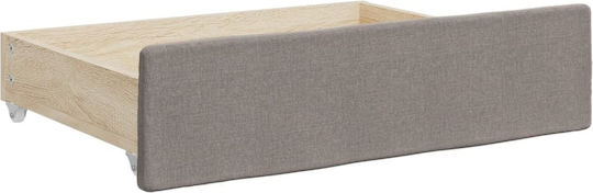 vidaXL Bed Drawer made of Wood with Wheels in Brown Color 67x50x16cm 2pcs