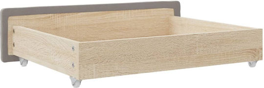 vidaXL Bed Drawer made of Wood with Wheels in Brown Color 67x50x16cm 2pcs