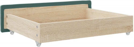 vidaXL Bed Drawer made of Wood with Wheels in Green Color 67x50x16cm 2pcs