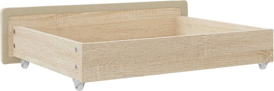 vidaXL Bettkasten aus Holz mit Rollen in Beige Farbe 67x50x16cm 2Stück