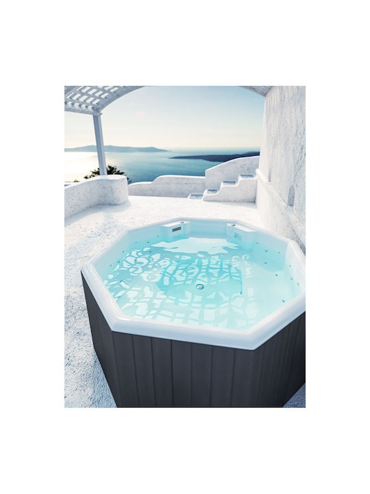Sanitec Medusa Spa Μπανιέρα Ακρυλική με Υδρομασάζ 195x195cm