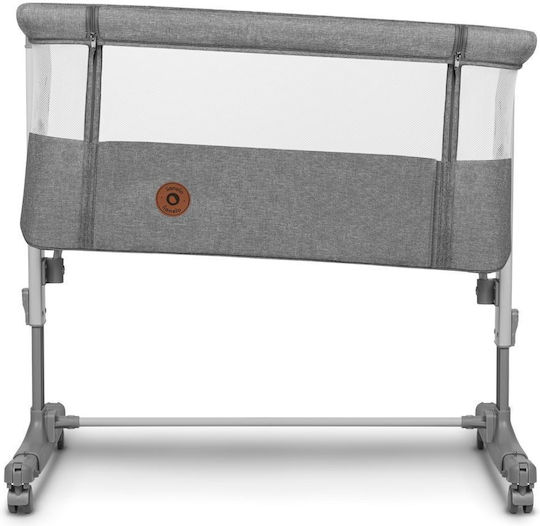 Lionelo Λίκνο Aurora με Στρώμα, Πλαϊνό Άνοιγμα και Ρόδες Grey Concrete