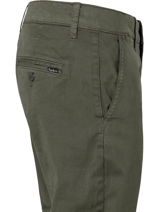Sloane Men's Elastic Jeans Pants with Regular Fit Green