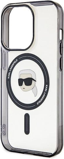 Karl Lagerfeld Karl`s Head Magsafe Umschlag Rückseite Kunststoff Transparent (iPhone 15 Pro)