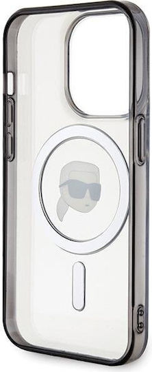 Karl Lagerfeld Karl`s Head Magsafe Umschlag Rückseite Kunststoff Transparent (iPhone 15 Pro)