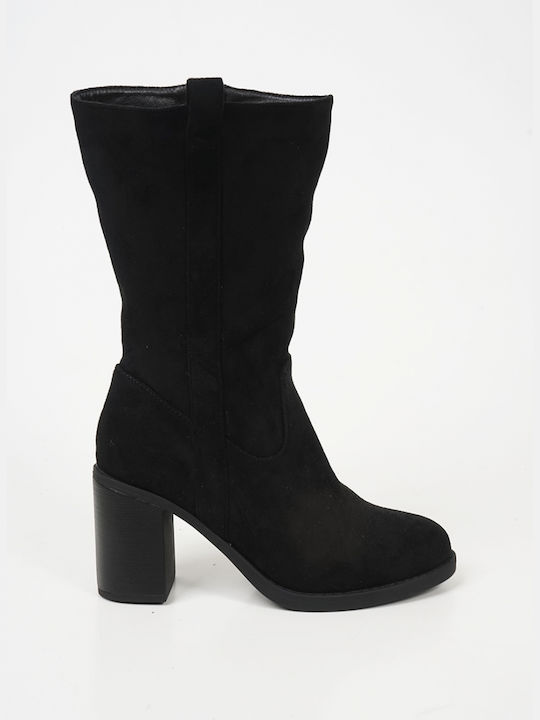 Piazza Shoes Women's Suede Boots Black