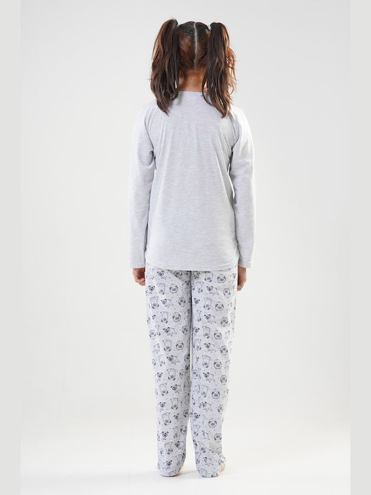 Vienetta Secret Set Top & Bottom Kids Pyjamas Gray