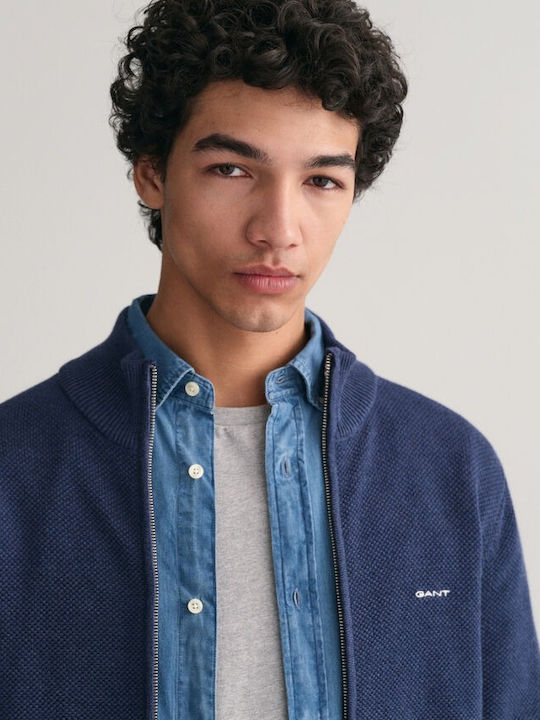 Men's Knitted Cardigan Blue