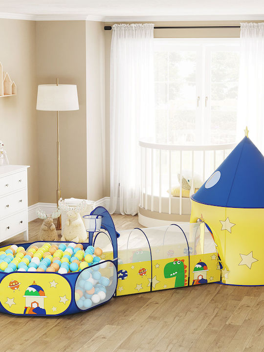 Songmics Kids Castle Play Tent Blue