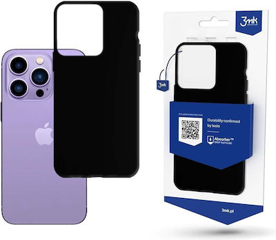 3MK Matt Back Cover Σιλικόνης Μαύρο (iPhone 14 Pro Max)