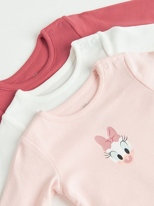 Cool Club Minnie Mouse Long-Sleeved Pink 3pcs