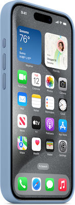 Apple Back Cover Σιλικόνης Μπλε (iPhone 15 Pro)
