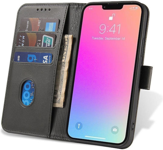 Magnet Brieftasche Silikon / Leder Schwarz (TCL 205)
