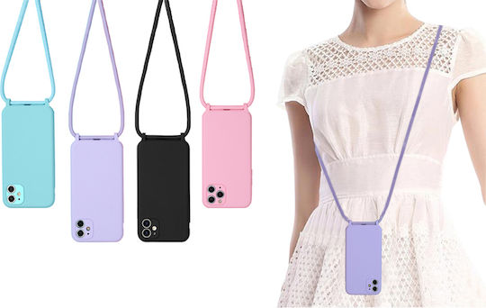 Sonique Carryhang Back Cover Silicone 0.5mm with Strap Beige (iPhone X / Xs)