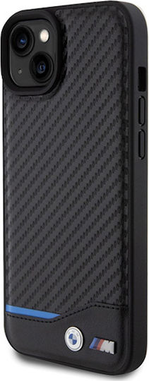 BMW Back Cover Δερμάτινο Μαύρο (iPhone 15 Plus)