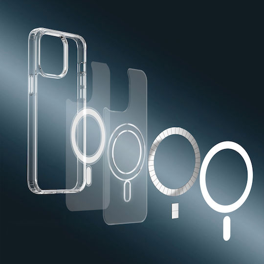 Magnet Back Cover Tempered Glass Μαγνητικό Διάφανο (iPhone 15 Plus)