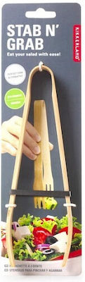 Kikkerland Bamboo Salad Tweezer