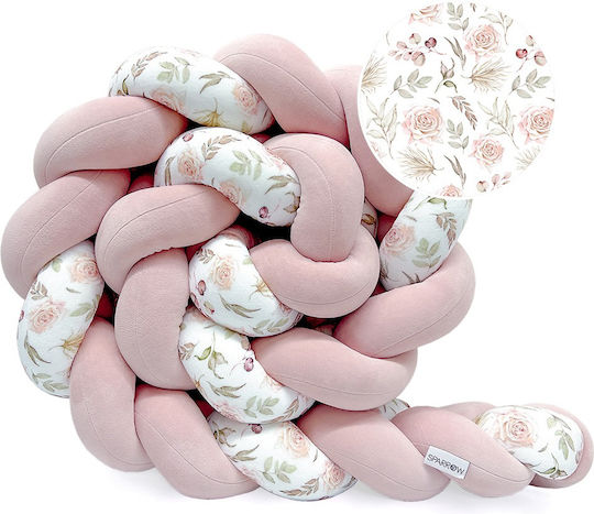 Sparrow Πάντα Πλεξούδα Velvet powder pink 10x400cm