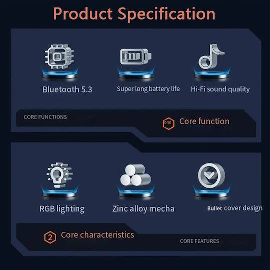 Awei T63 Earbud Bluetooth Handsfree Ακουστικά με Αντοχή στον Ιδρώτα και Θήκη Φόρτισης Μαύρα