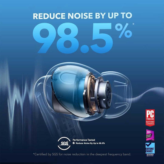 Soundcore by Anker Liberty 4 NC In-ear Bluetooth Handsfree Earphones with Sweat Resistance and Charging Case Black