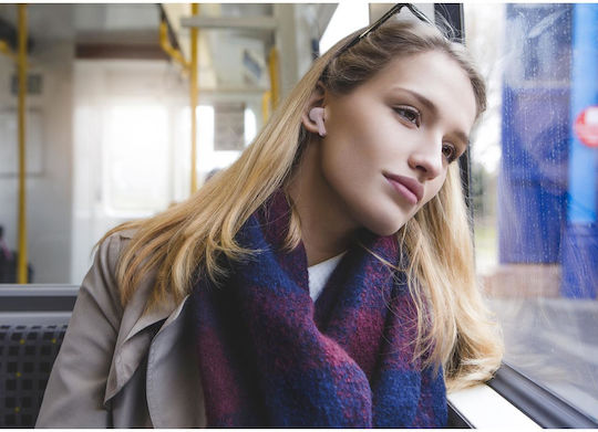 JVC HA-A7T In-ear Bluetooth Handsfree Căști cu Rezistență la Transpirație și Carcasă de Încărcare Roz