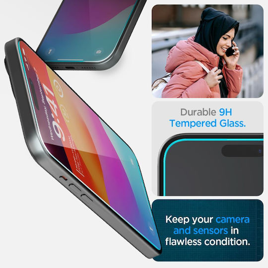 Spigen Glas.tr Ez Fit Apple iPhone 15 16 Transparent
