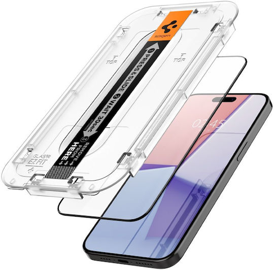 Spigen Glas.tR EZ Fit 0.58mm Full Glue Full Face Tempered Glass 2pcs (iPhone 15 Pro Max)