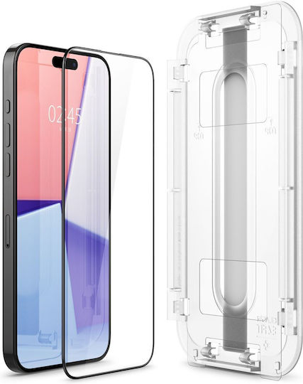 Spigen Glas.tr Ez Fit 0.3mm Full Face Tempered Glass 2pcs Black (iPhone 15 Pro)