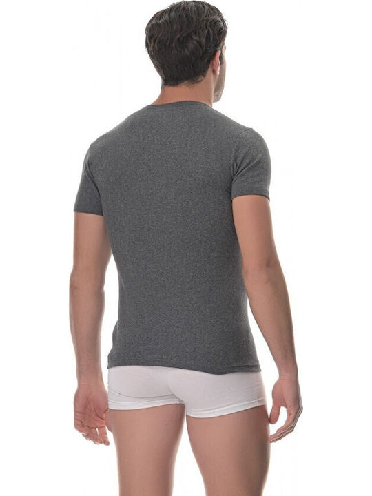 Men's Undershirt Short-sleeved in Gray Color