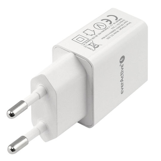 everActive Încărcător Fără Cablu cu Port USB-A 12W Albς (SC-200)
