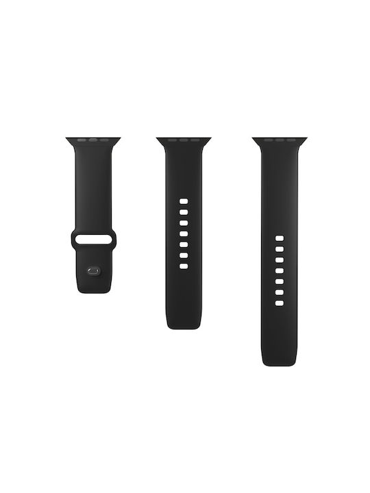 Puro Icon Silicone Strap Black (Apple Watch 38/40/41mm)