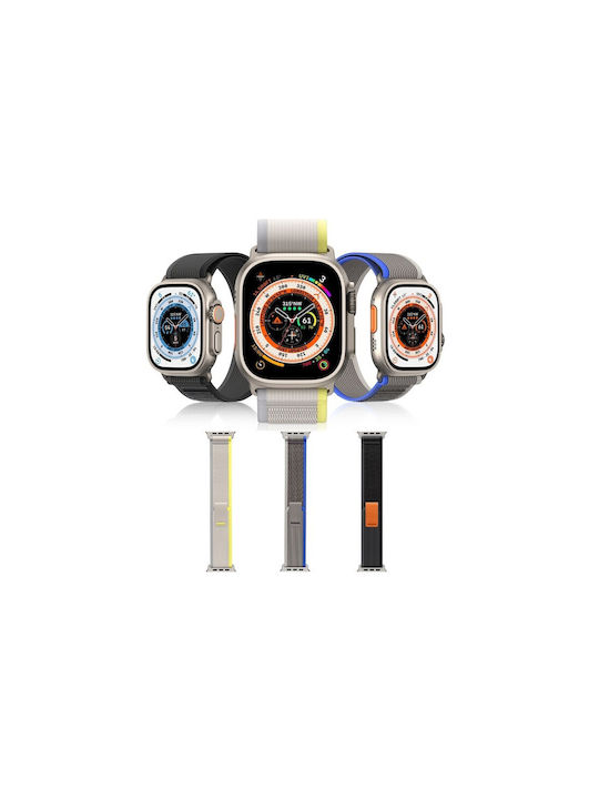 Dux Ducis Armband Stoff Yellow / Beige (Apple Watch 44/45/46mm/Ultra 49mm)