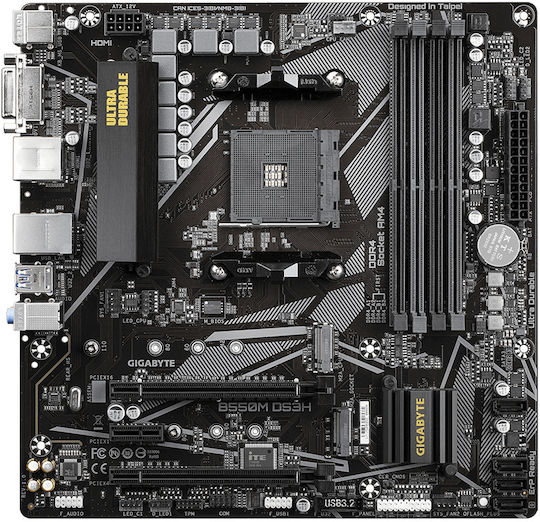Gigabyte B550M DS3H AC rev. 1.x Wi-Fi Motherboard Micro ATX with AMD AM4 Socket