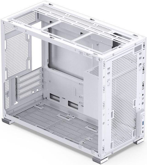 Jonsbo D31 Mesh Screen Gaming Mini Tower Κουτί Υπολογιστή με Πλαϊνό Παράθυρο Λευκό
