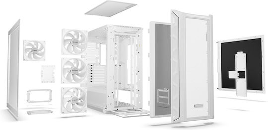 Be Quiet Shadow Base 800 FX Gaming Midi Tower Κουτί Υπολογιστή με Πλαϊνό Παράθυρο και RGB Φωτισμό Λευκό