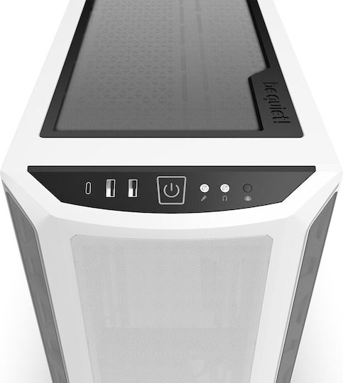 Be Quiet Shadow Base 800 DX Gaming Midi Tower Computer Case with Side Window and RGB Lighting White