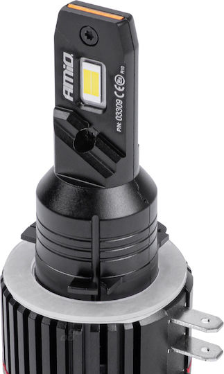 AMiO Λάμπες H15 Canbus LED 6500K Ψυχρό Λευκό 90W 2τμχ