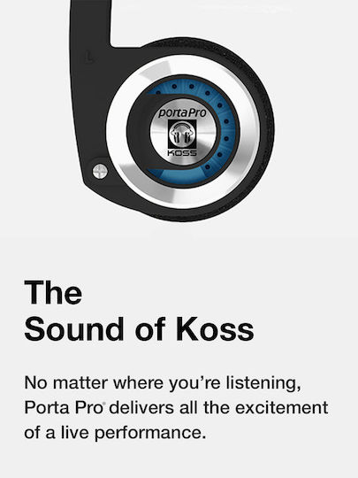 Koss Porta Pro Mic/Remote Ενσύρματα On Ear Ακουστικά Μαύρα / Ασημί