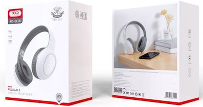 XO BE35 Wireless/Wired On Ear Headphones with 15 hours of Operation White - Gray