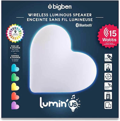 Bigben Interactive Luminous Bluetooth Speaker 15W with Battery Life up to 8 hours White