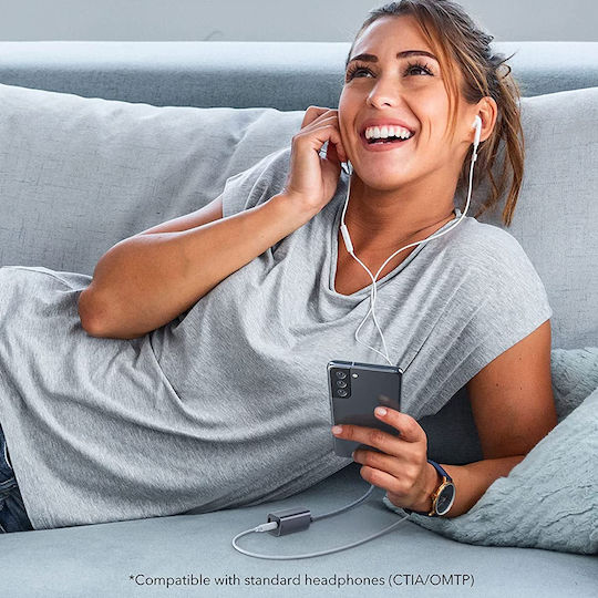ESR Конвертор USB-C Мъжки В 3.5мм / USB-C 2x Женски Сив 1 Брой 2D505