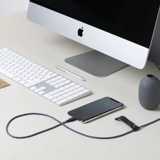 Native Union Belt Braided USB 2.0 Cable USB-C male - USB-C 60W PD Μαύρο 1.2m
