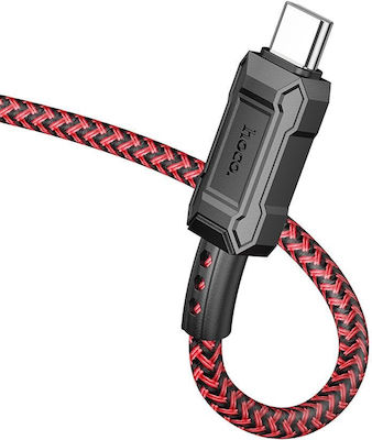 Hoco Leader X94 USB 3.0 Cablu USB-C bărbătesc - USB-C de sex masculin 60W Roșu 1m