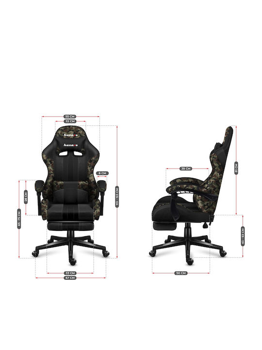 Huzaro Force 4.7 Gaming Stuhl mit Fußstütze Camo