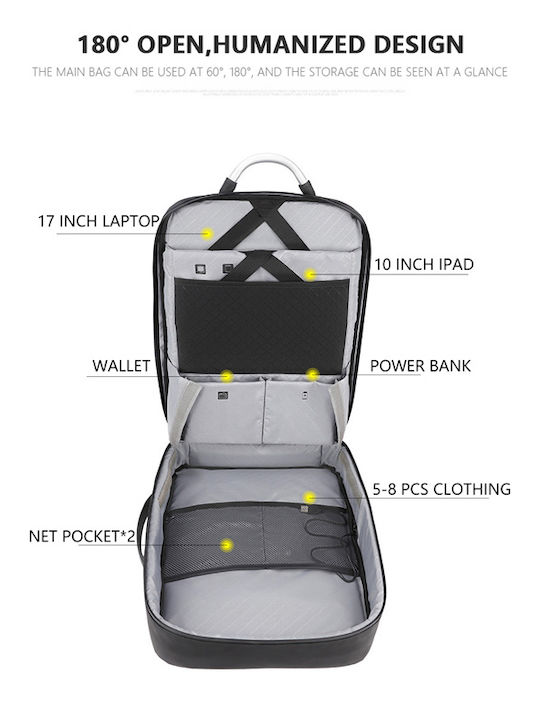 Arctic Hunter B00227L Waterproof Backpack Backpack for 17" Laptop Black
