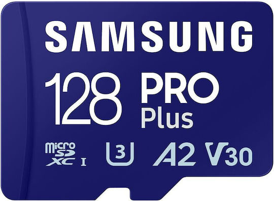 Samsung Pro Plus (2023) microSDXC 128GB U3 V30 A2 UHS-I 180MB/s с адаптер