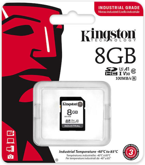Kingston Industrial SDHC 8GB U3 V30 A1 UHS-I 100MB/s