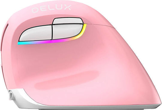 Delux M618Mini Wireless Ergonomic Vertical Mouse Pink